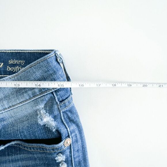 7 For All Mankind Womens Denim Jeans Distress Josefina Skinny Boyfriend Size 26 - Picture 10 of 12